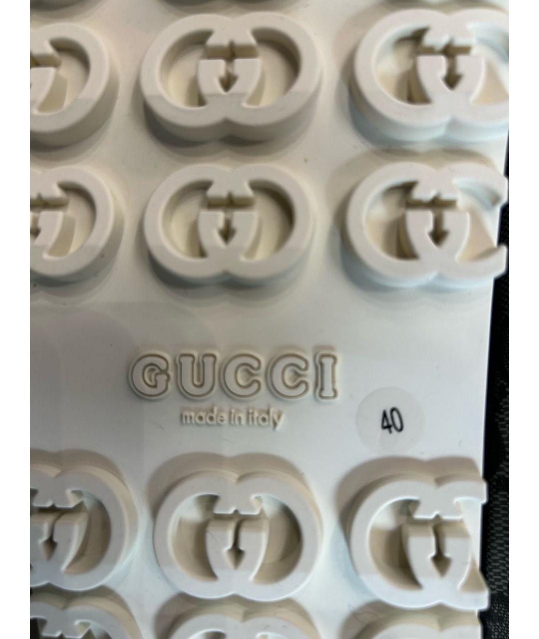 GUCCI BEAUTY Бежевые резиновые шлепанцы, фото 7