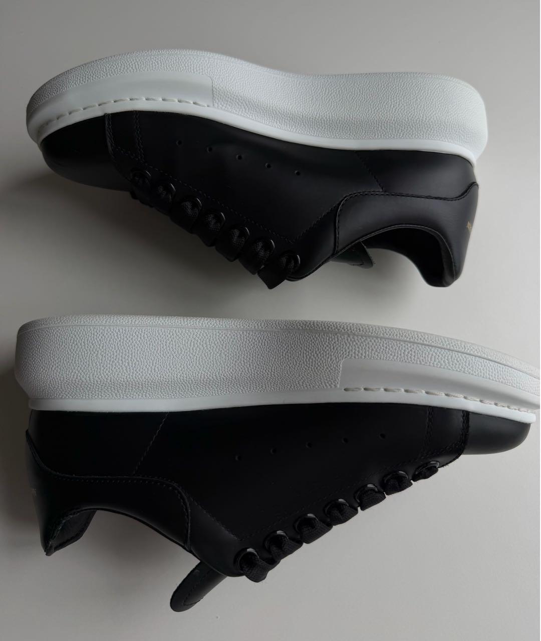 ALEXANDER MCQUEEN Черные кожаные кеды, фото 3