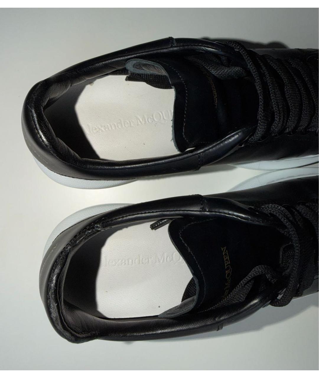 ALEXANDER MCQUEEN Черные кожаные кеды, фото 8