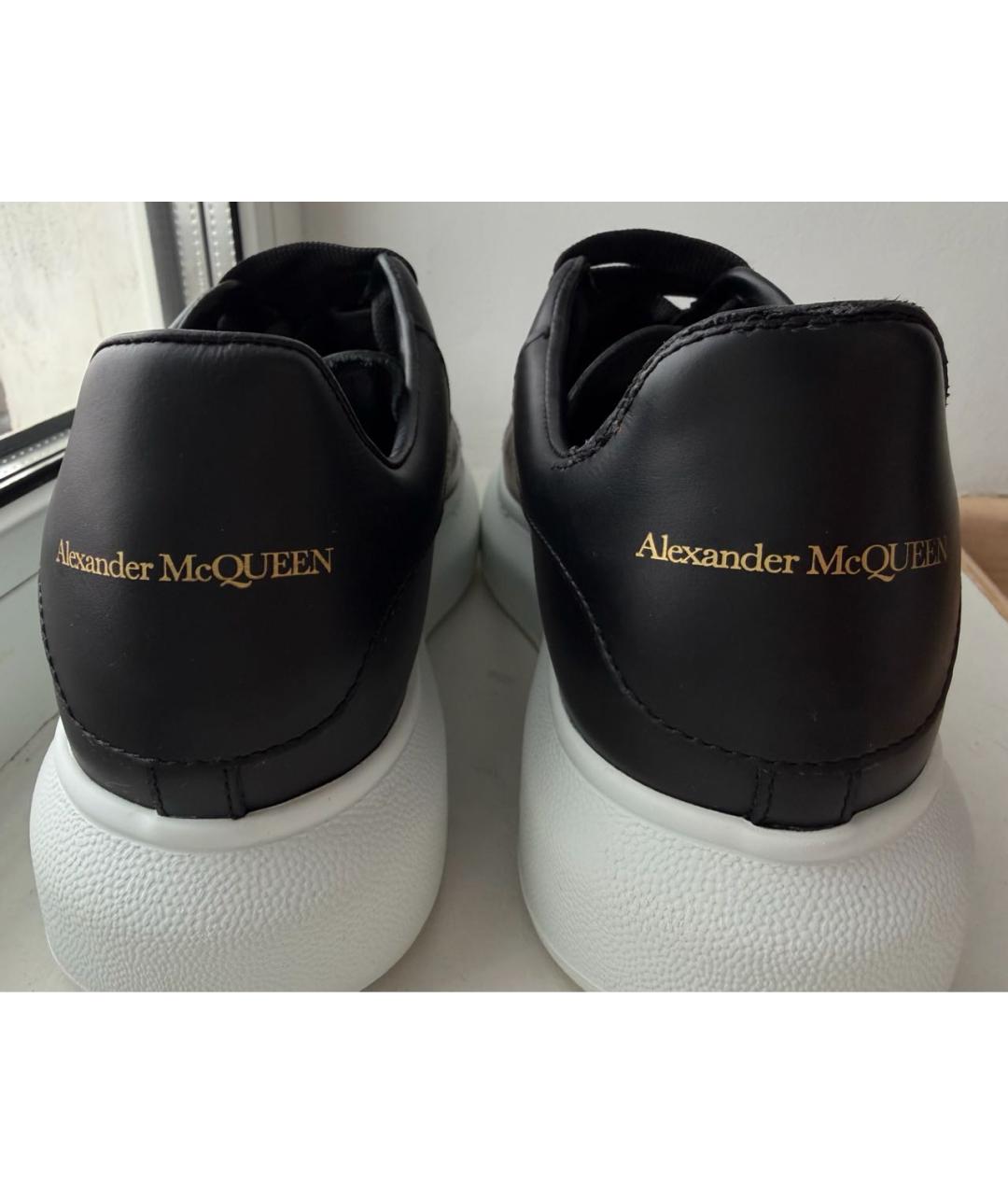 ALEXANDER MCQUEEN Черные кожаные кеды, фото 7