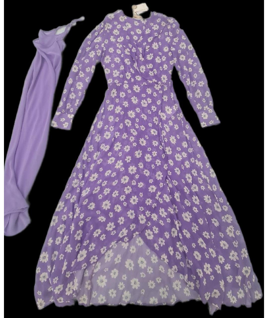 SEVENTY Фиолетовое вискозное коктейльное платье, фото 6