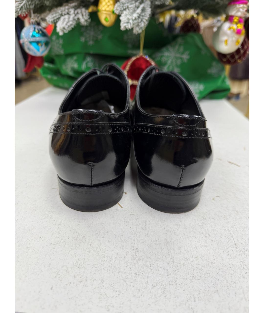 DOLCE&GABBANA Черные кожаные туфли, фото 4