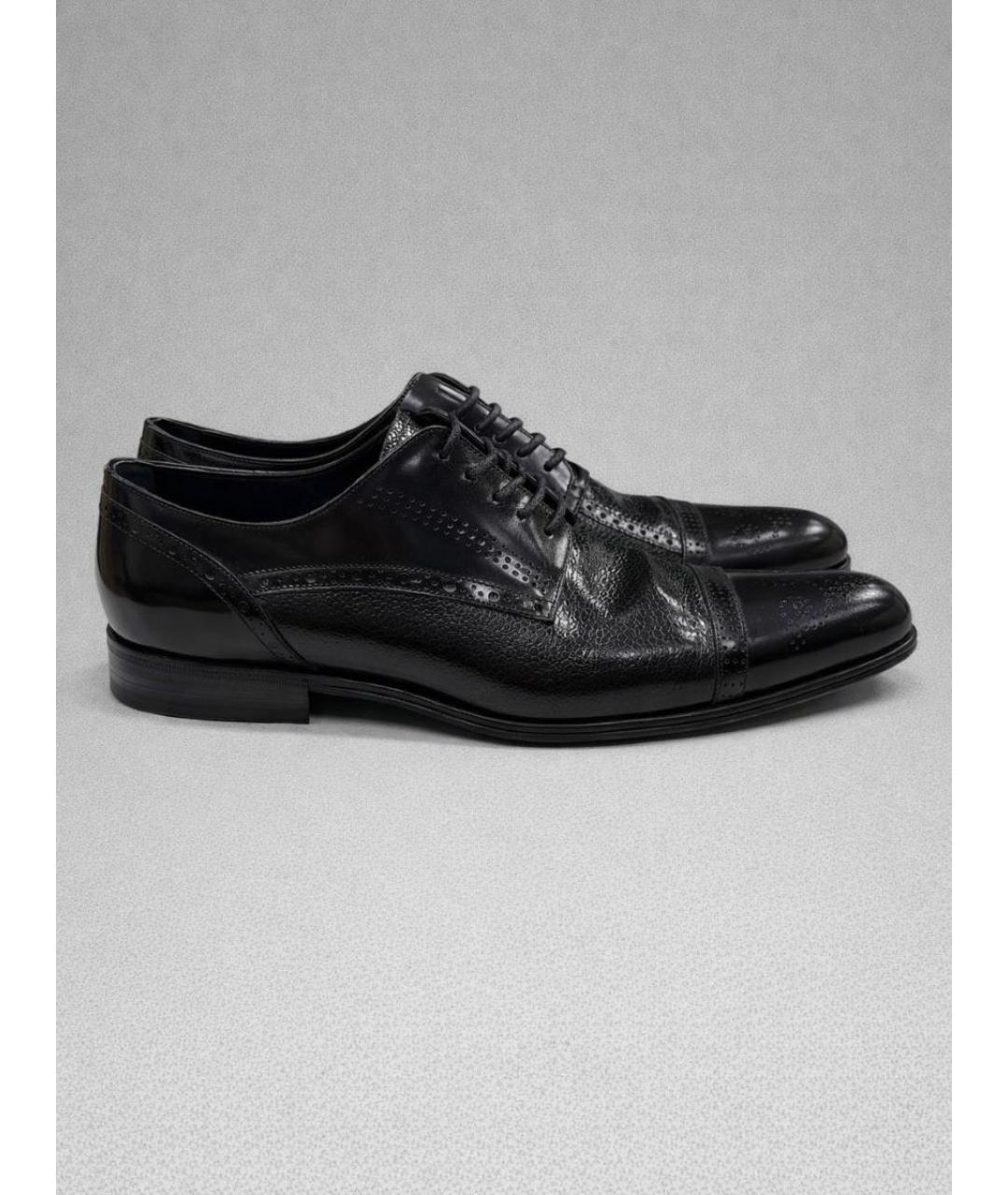DOLCE&GABBANA Черные кожаные туфли, фото 9