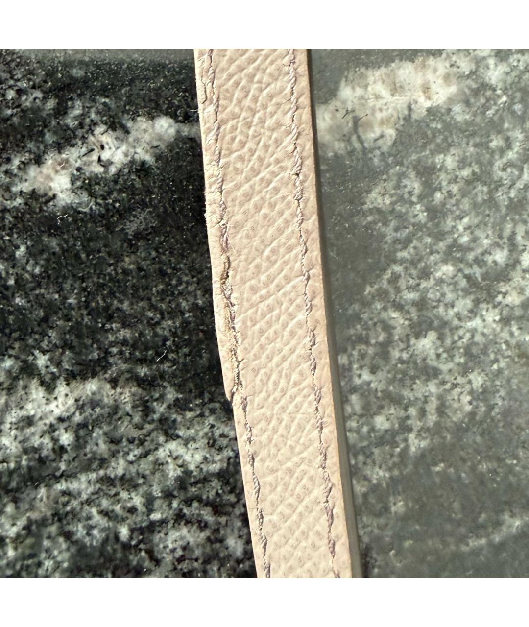 DOLCE&GABBANA Серая кожаная сумка с короткими ручками, фото 4