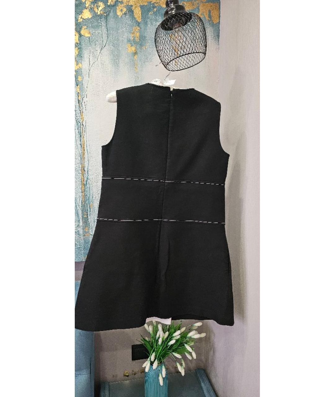 RED VALENTINO Темно-синее хлопковое платье, фото 2