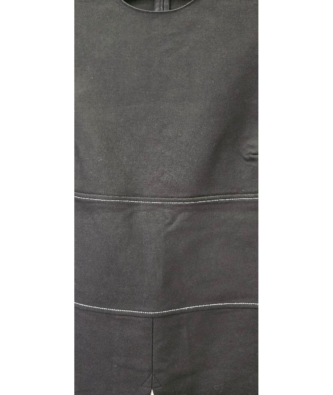 RED VALENTINO Темно-синее хлопковое платье, фото 4