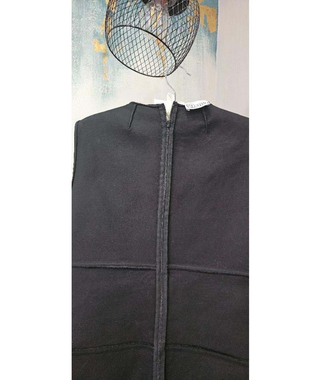 RED VALENTINO Темно-синее хлопковое платье, фото 3