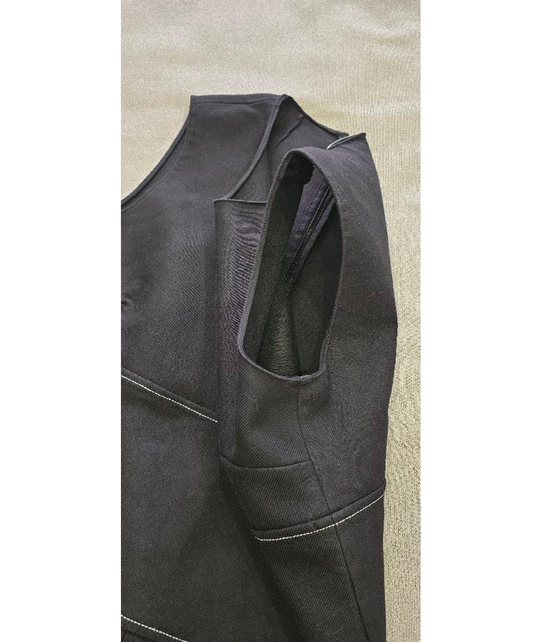 RED VALENTINO Темно-синее хлопковое платье, фото 7