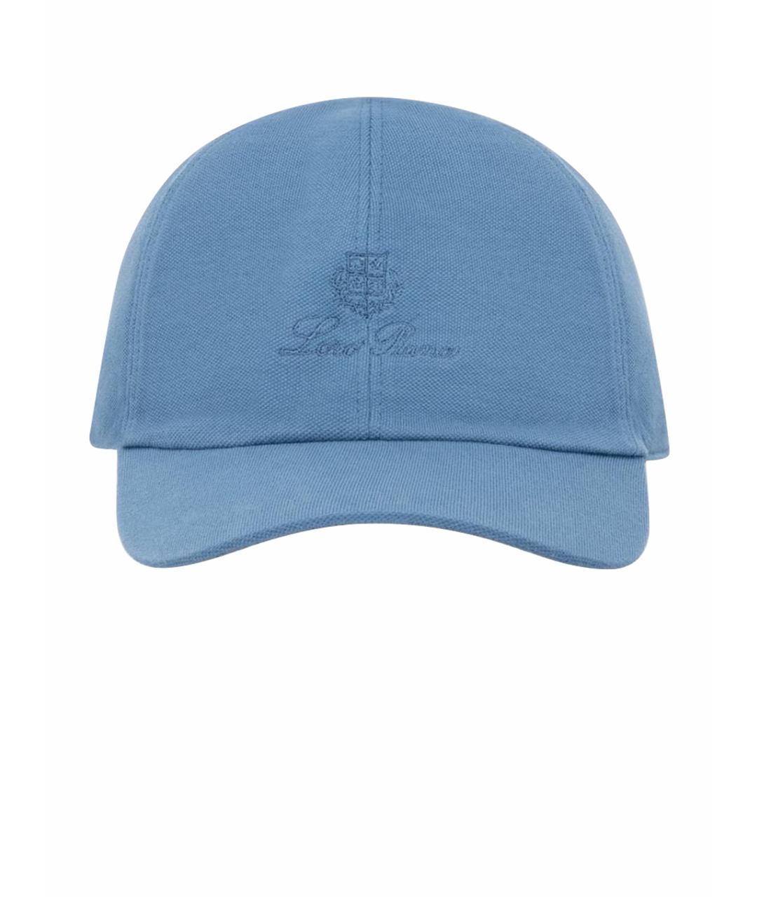 LORO PIANA Голубая хлопковая кепка/бейсболка, фото 1