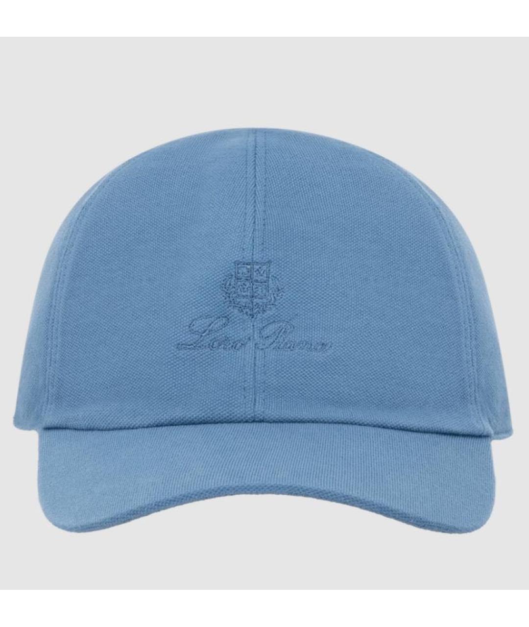 LORO PIANA Голубая хлопковая кепка/бейсболка, фото 4
