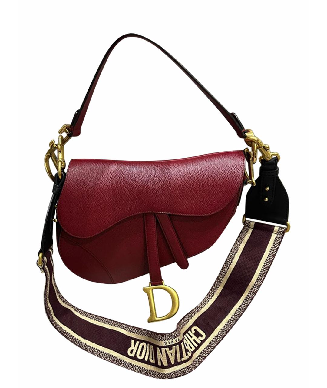 CHRISTIAN DIOR Бордовая сумка с короткими ручками, фото 1