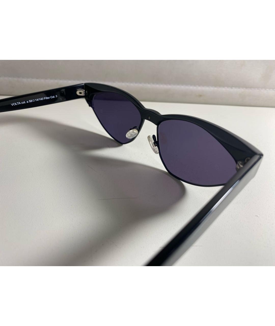 ANDY WOLF EYEWEAR Черные пластиковые солнцезащитные очки, фото 3