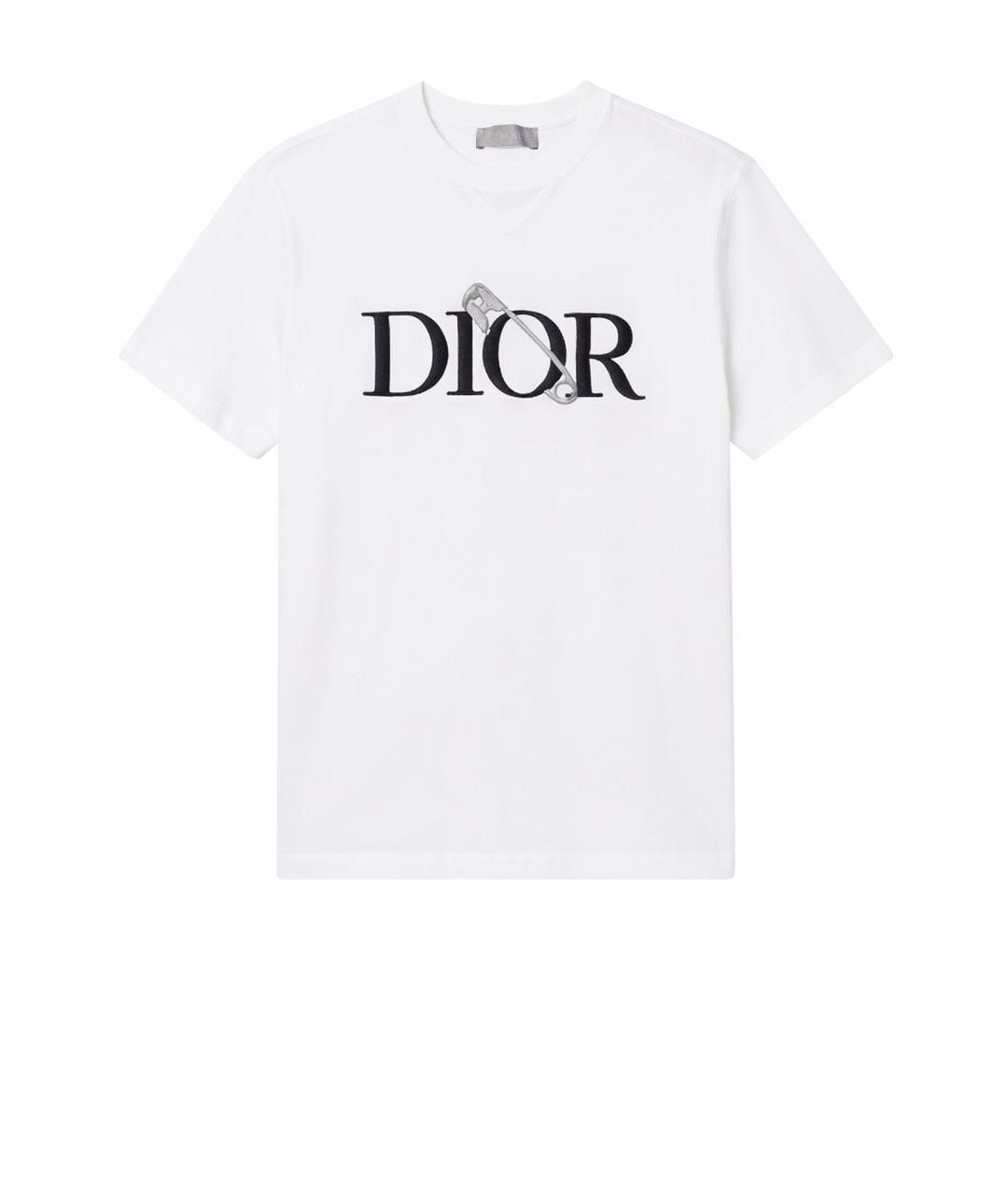 CHRISTIAN DIOR Белая хлопковая футболка, фото 1