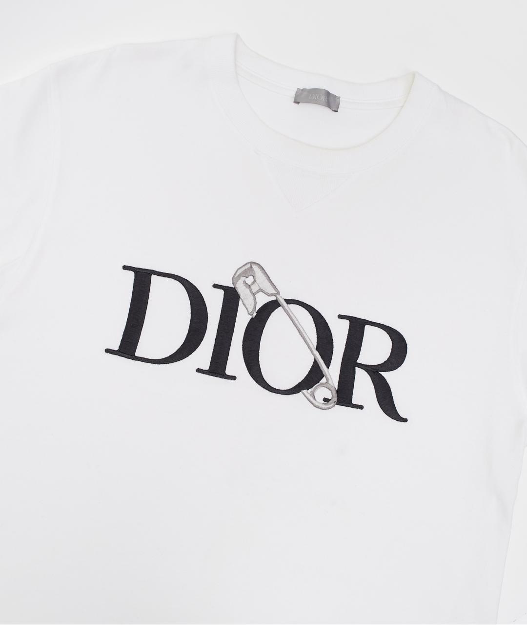 CHRISTIAN DIOR Белая хлопковая футболка, фото 3