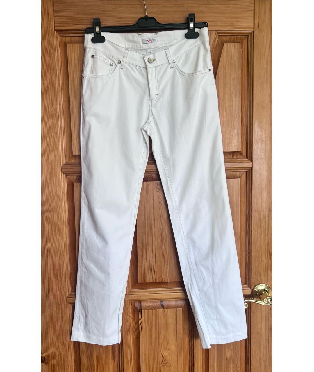 VERSACE JEANS COUTURE Белые хлопковые прямые джинсы, фото 4