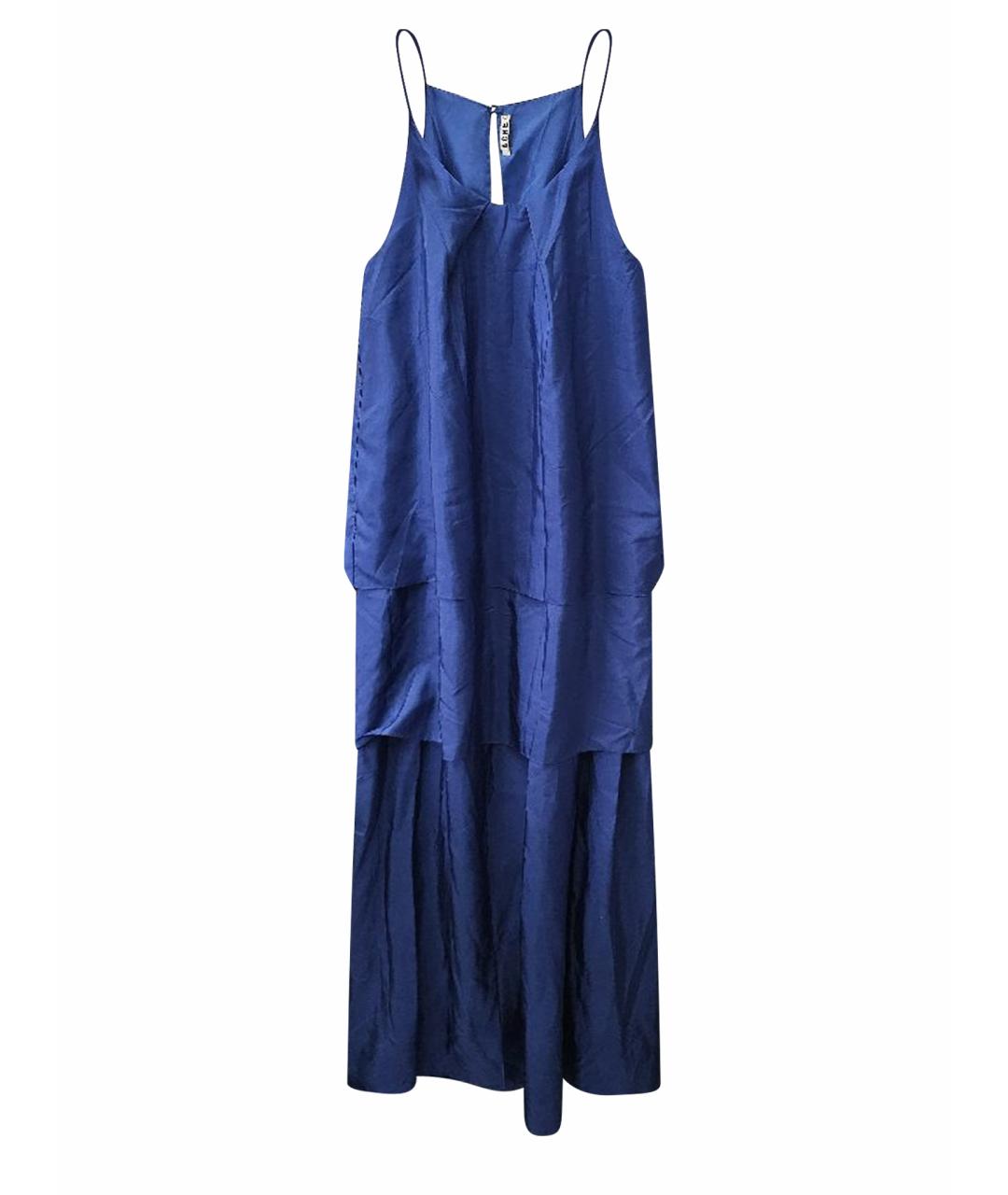 ACNE STUDIOS Синее шелковое платье, фото 1