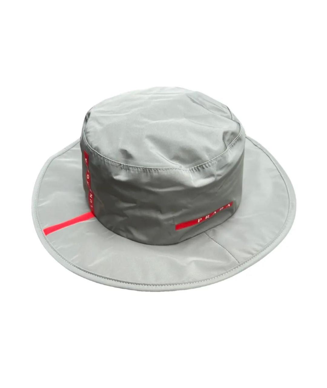 PRADA Серая синтетическая шляпа, фото 5