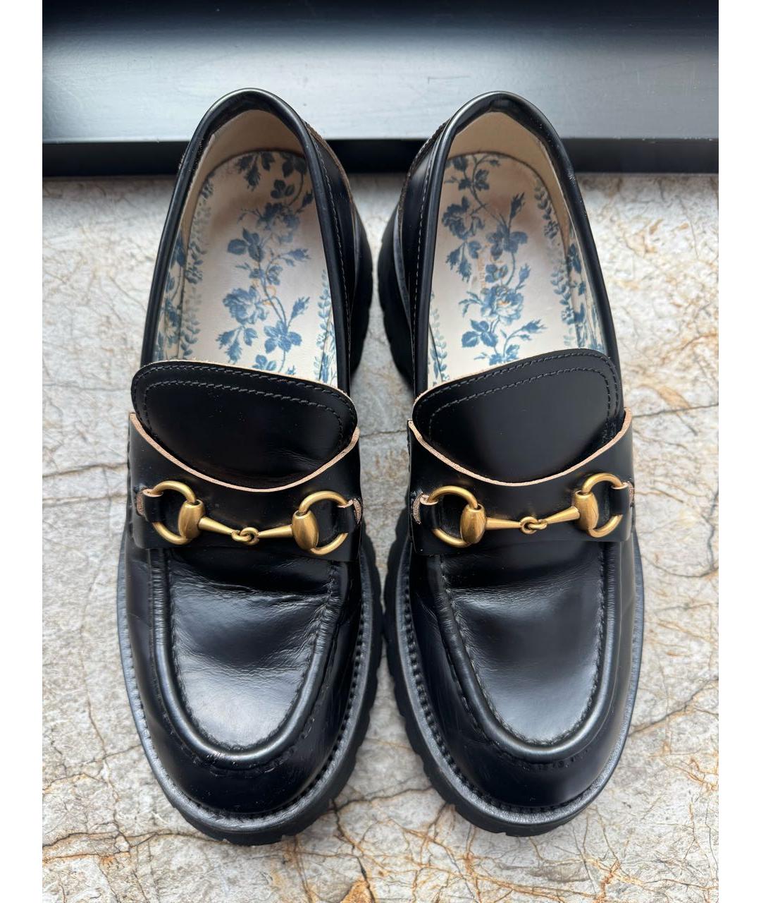 GUCCI Черные кожаные лоферы, фото 2