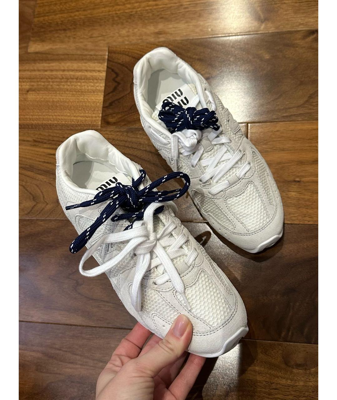 MIU MIU Серые кроссовки, фото 6