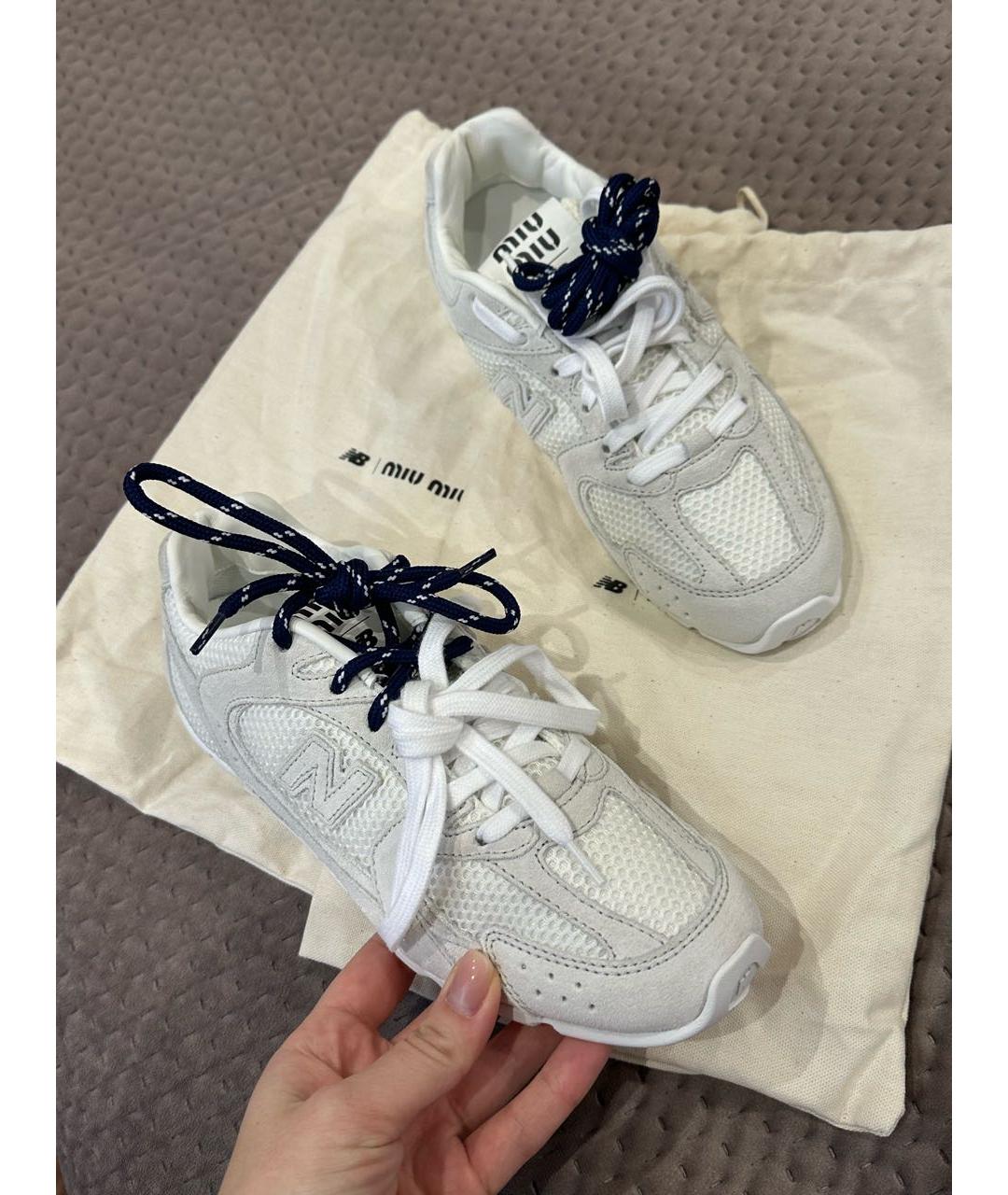 MIU MIU Серые кроссовки, фото 7