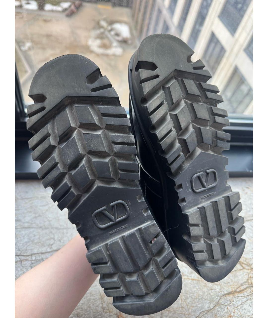 VALENTINO Черные кожаные лоферы, фото 5