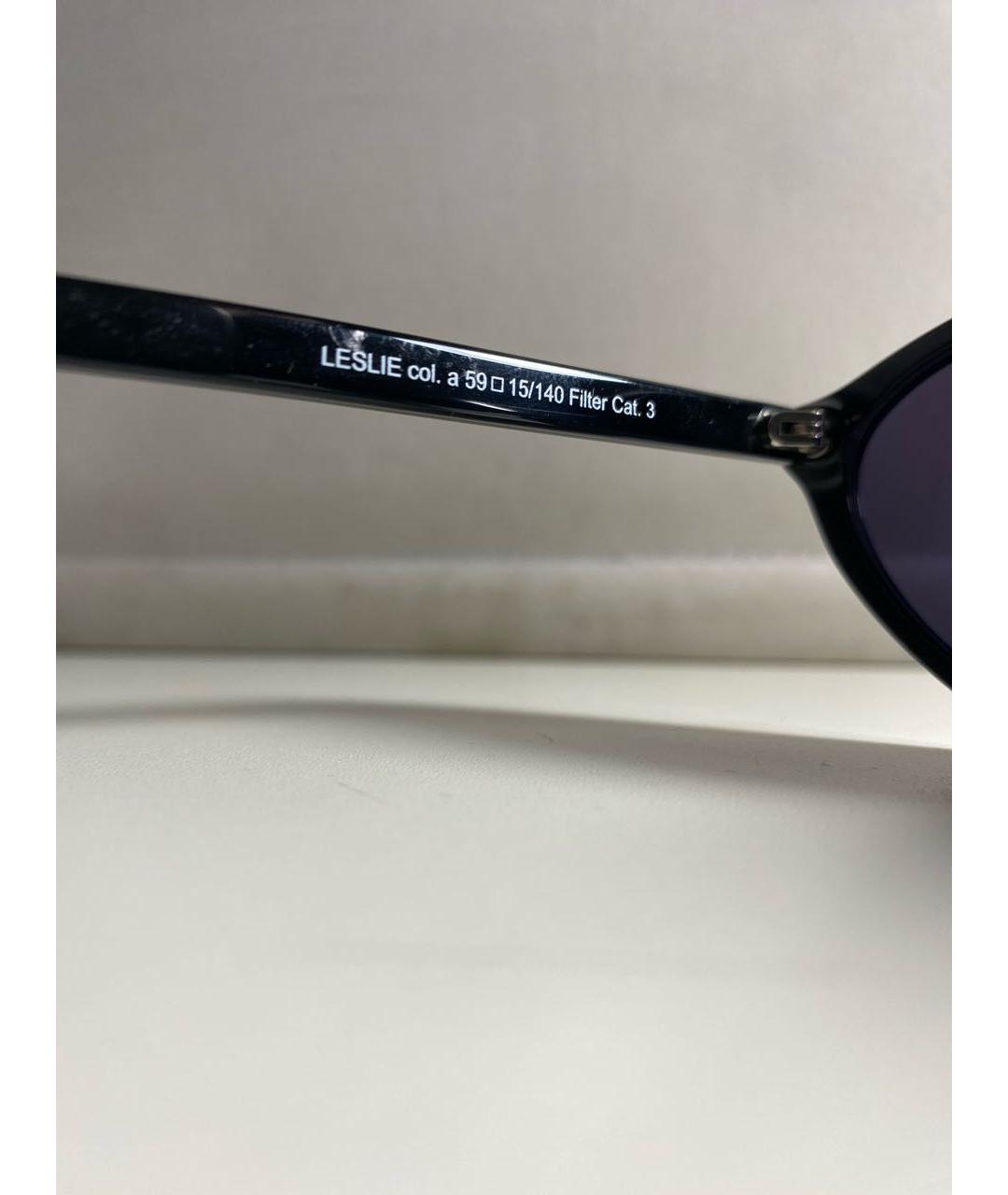 ANDY WOLF EYEWEAR Черные пластиковые солнцезащитные очки, фото 5