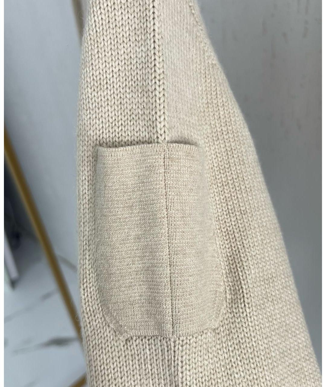 LORO PIANA Бежевый кашемировый джемпер / свитер, фото 4