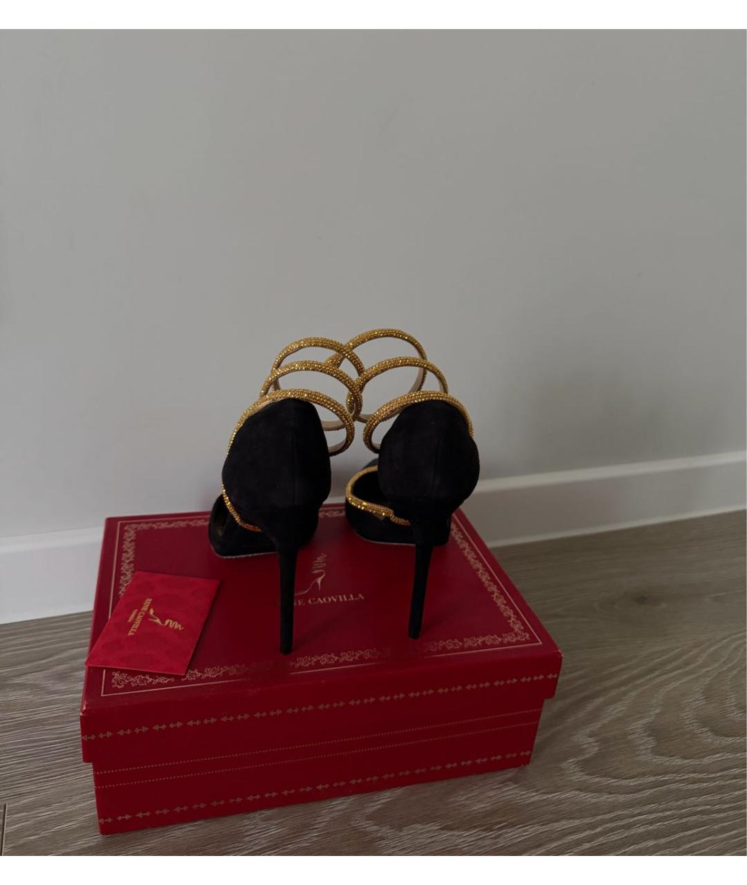 RENE CAOVILLA Черные замшевые туфли, фото 4