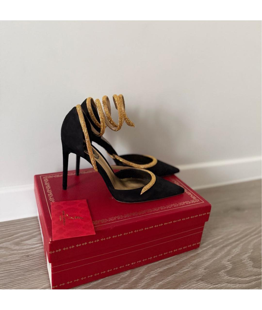 RENE CAOVILLA Черные замшевые туфли, фото 5