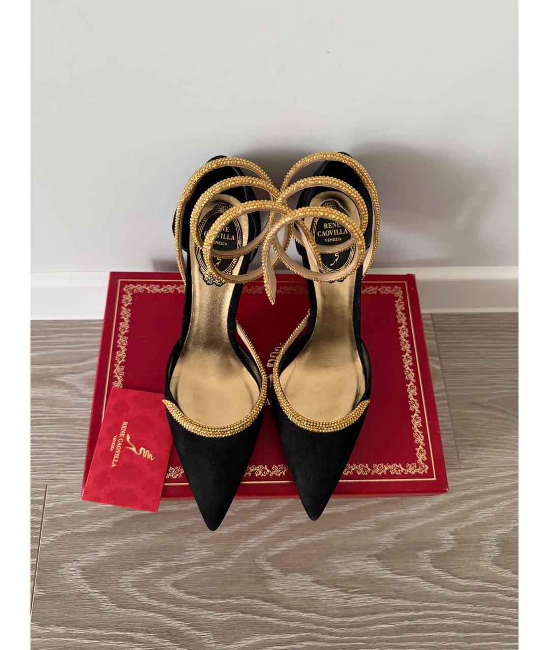 RENE CAOVILLA Черные замшевые туфли, фото 3