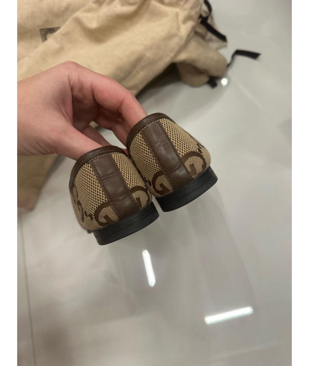 GUCCI Бежевые лоферы, фото 5