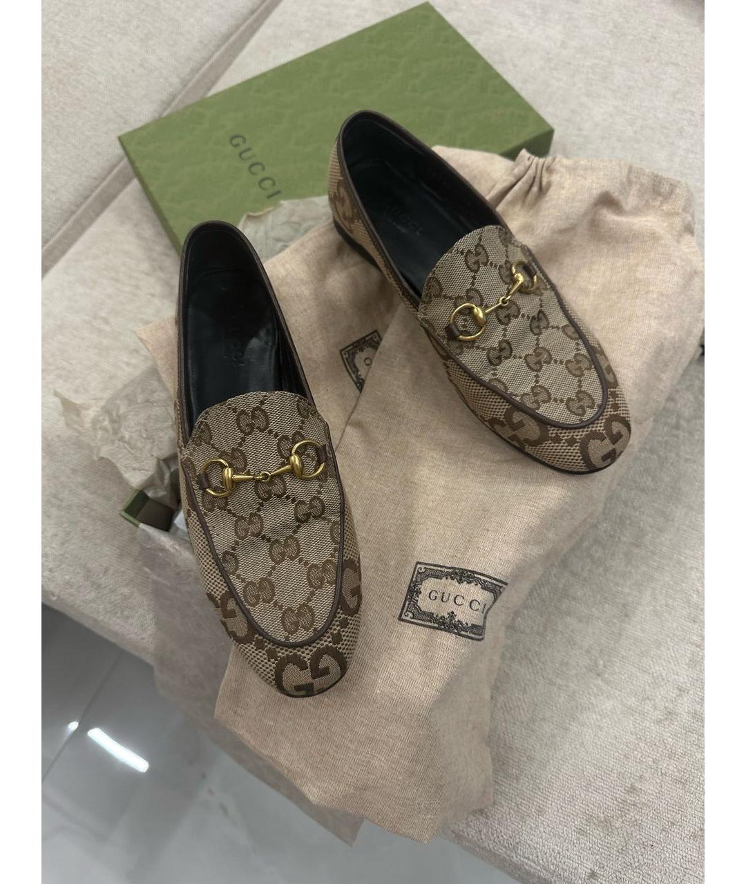 GUCCI Бежевые лоферы, фото 2