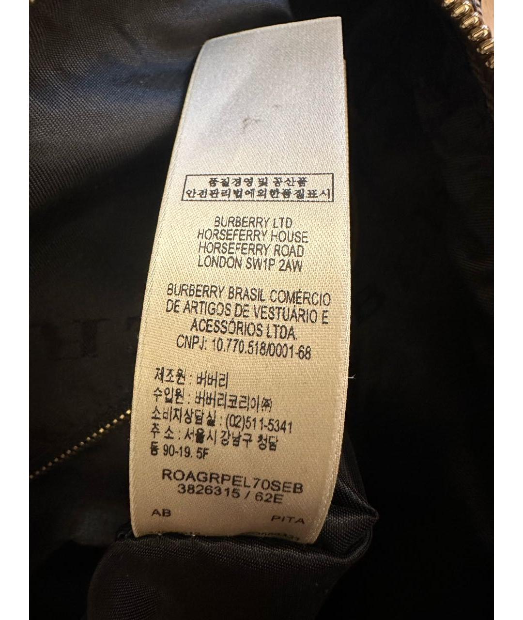 BURBERRY Коричневая хлопковая сумка через плечо, фото 5