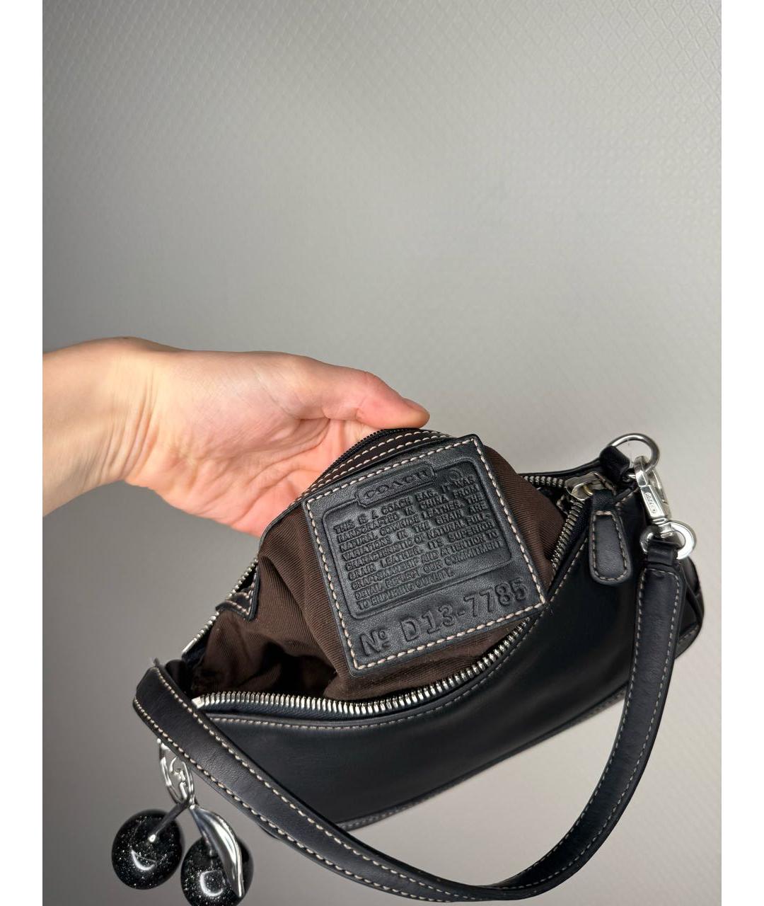 COACH Черная сумка с короткими ручками, фото 7