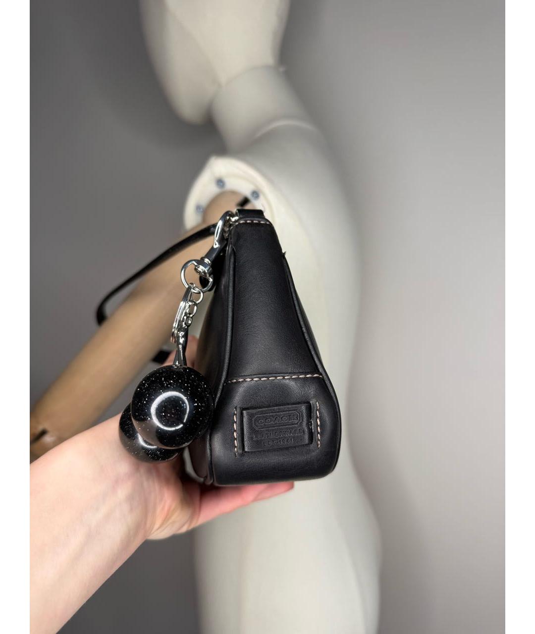COACH Черная сумка с короткими ручками, фото 6