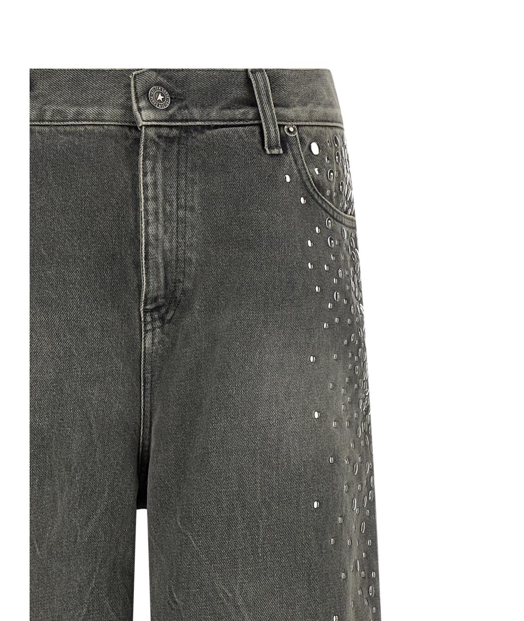 GOLDEN GOOSE DELUXE BRAND Серые хлопковые прямые джинсы, фото 3