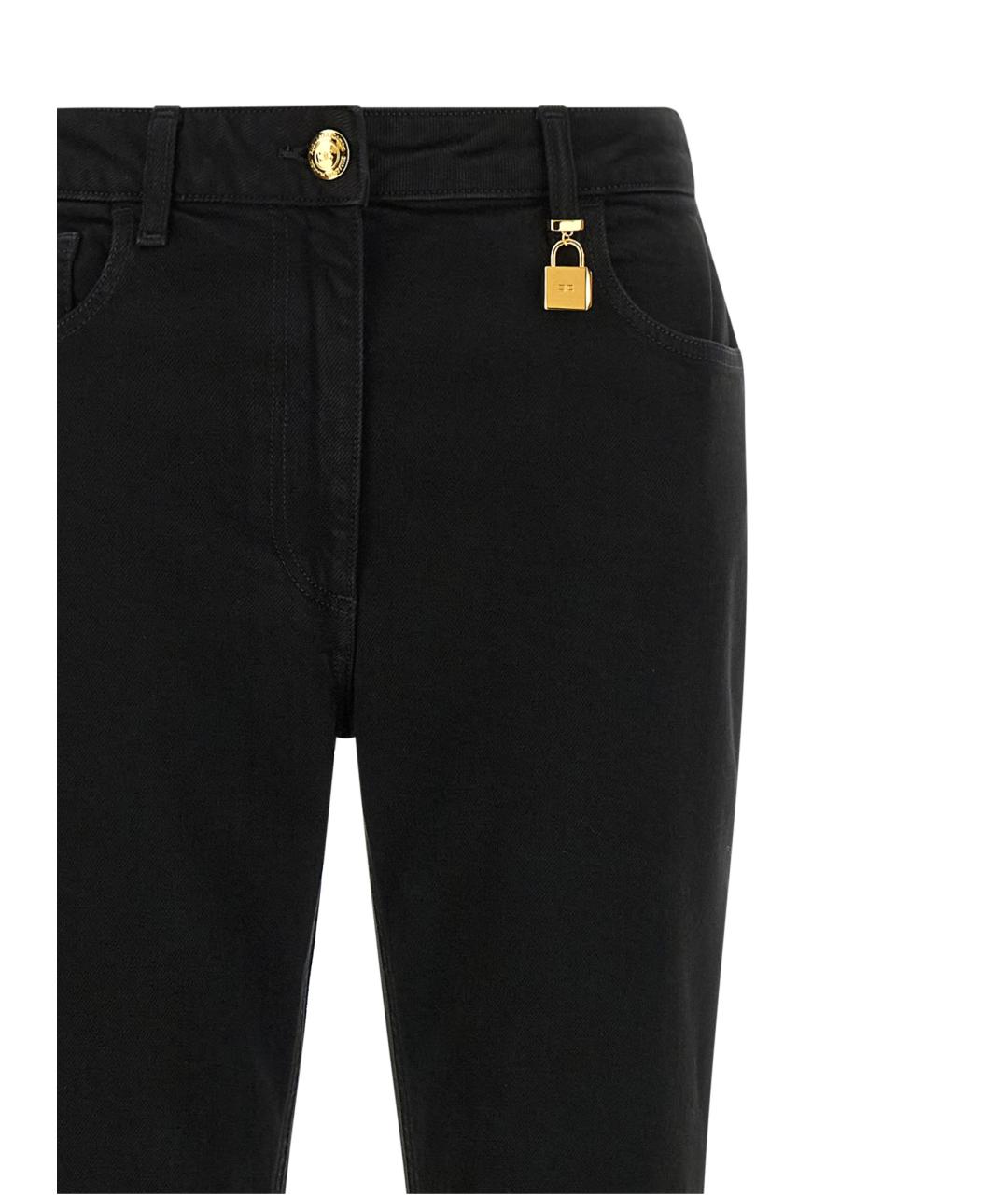 ELISABETTA FRANCHI Черные хлопковые джинсы слим, фото 3