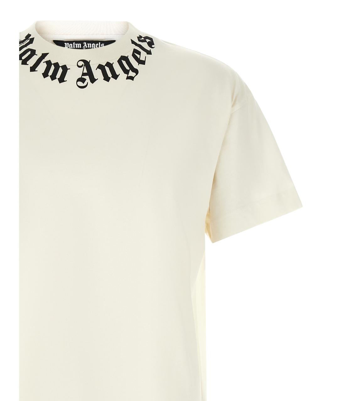 PALM ANGELS Белая хлопковая футболка, фото 3