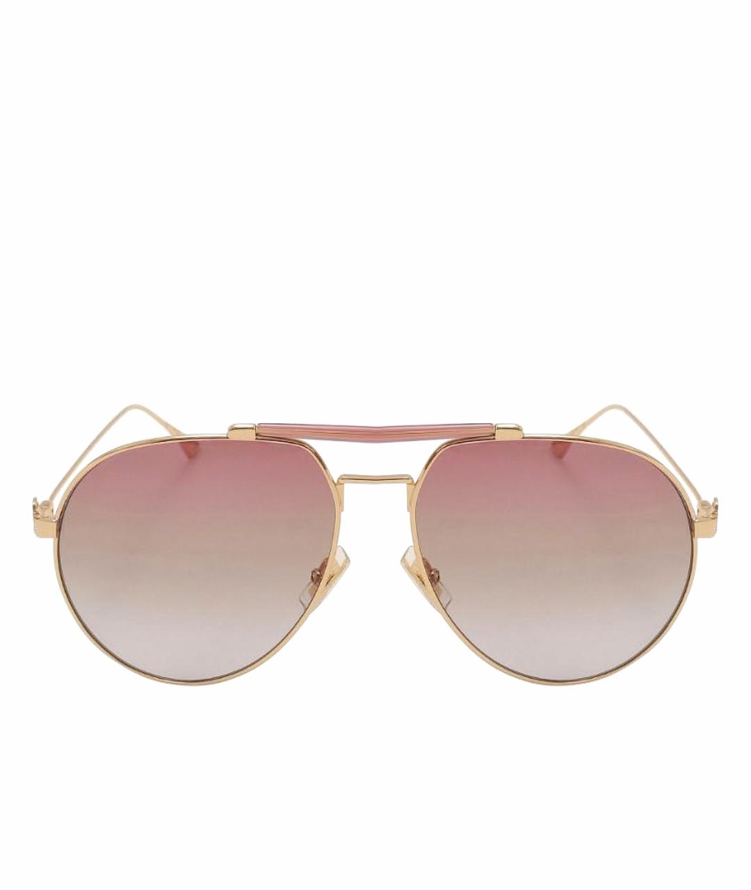 ETRO Золотые металлические солнцезащитные очки, фото 1