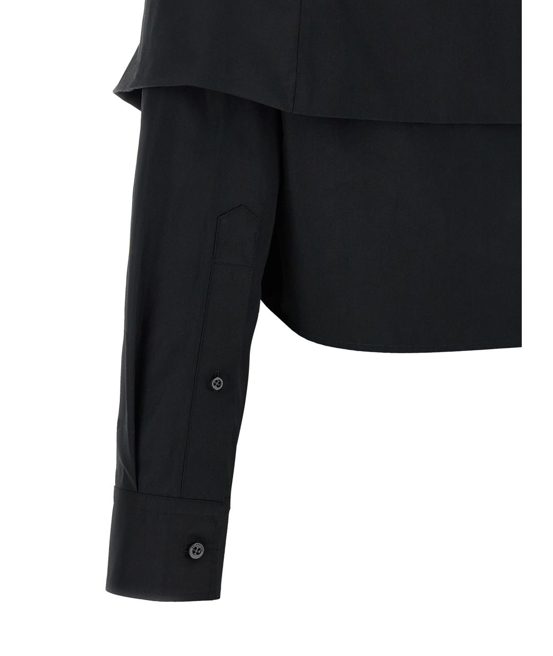 BALENCIAGA Черная хлопковая рубашка, фото 4