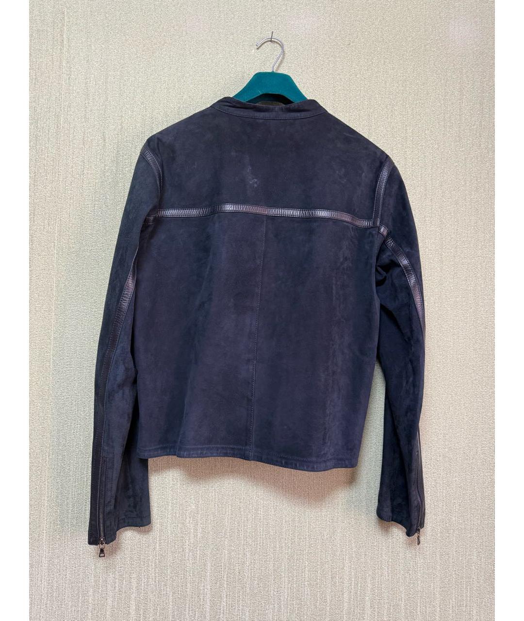 PRADA Темно-синяя замшевая куртка, фото 2