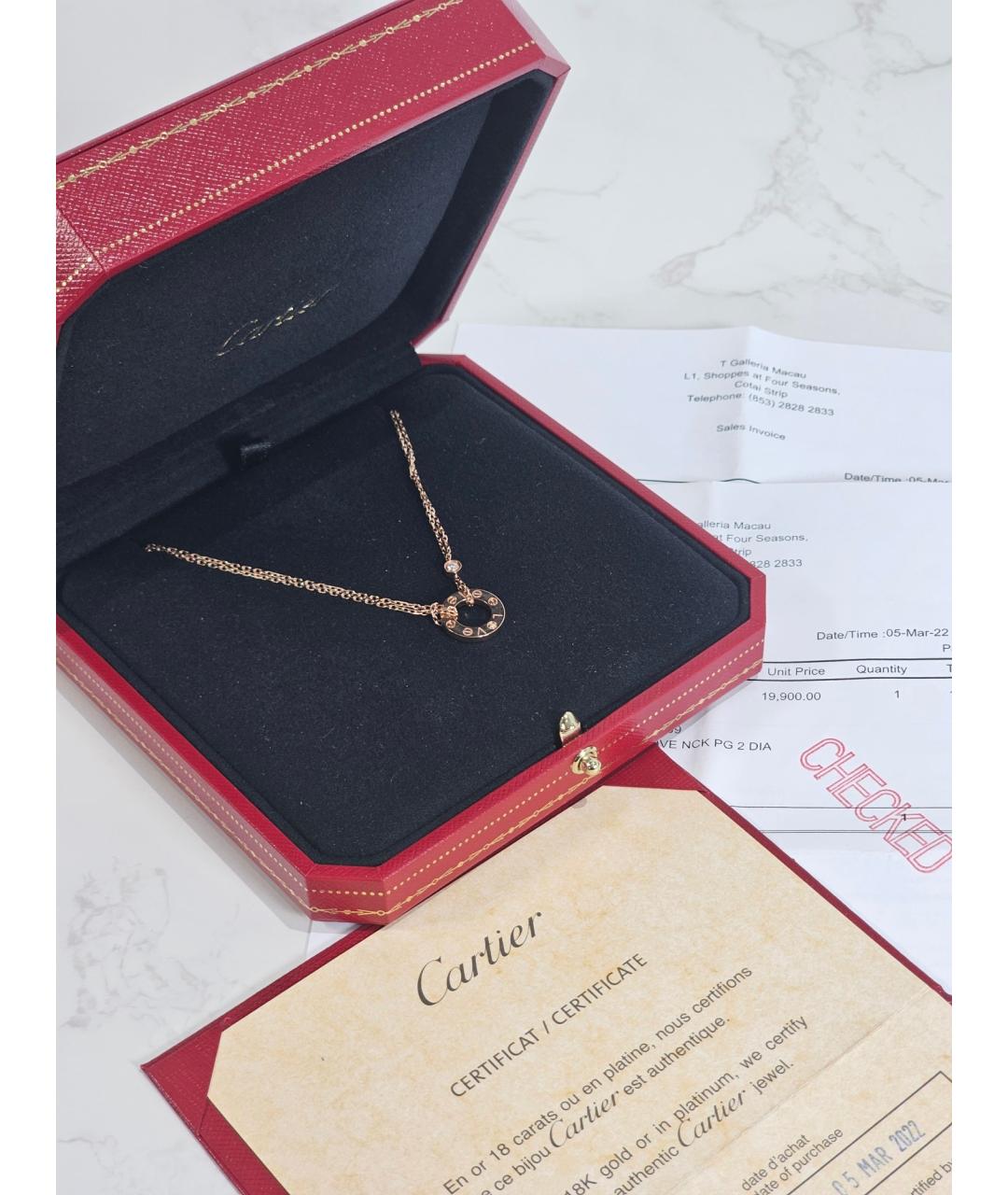 CARTIER Золотое колье из розового золота, фото 2