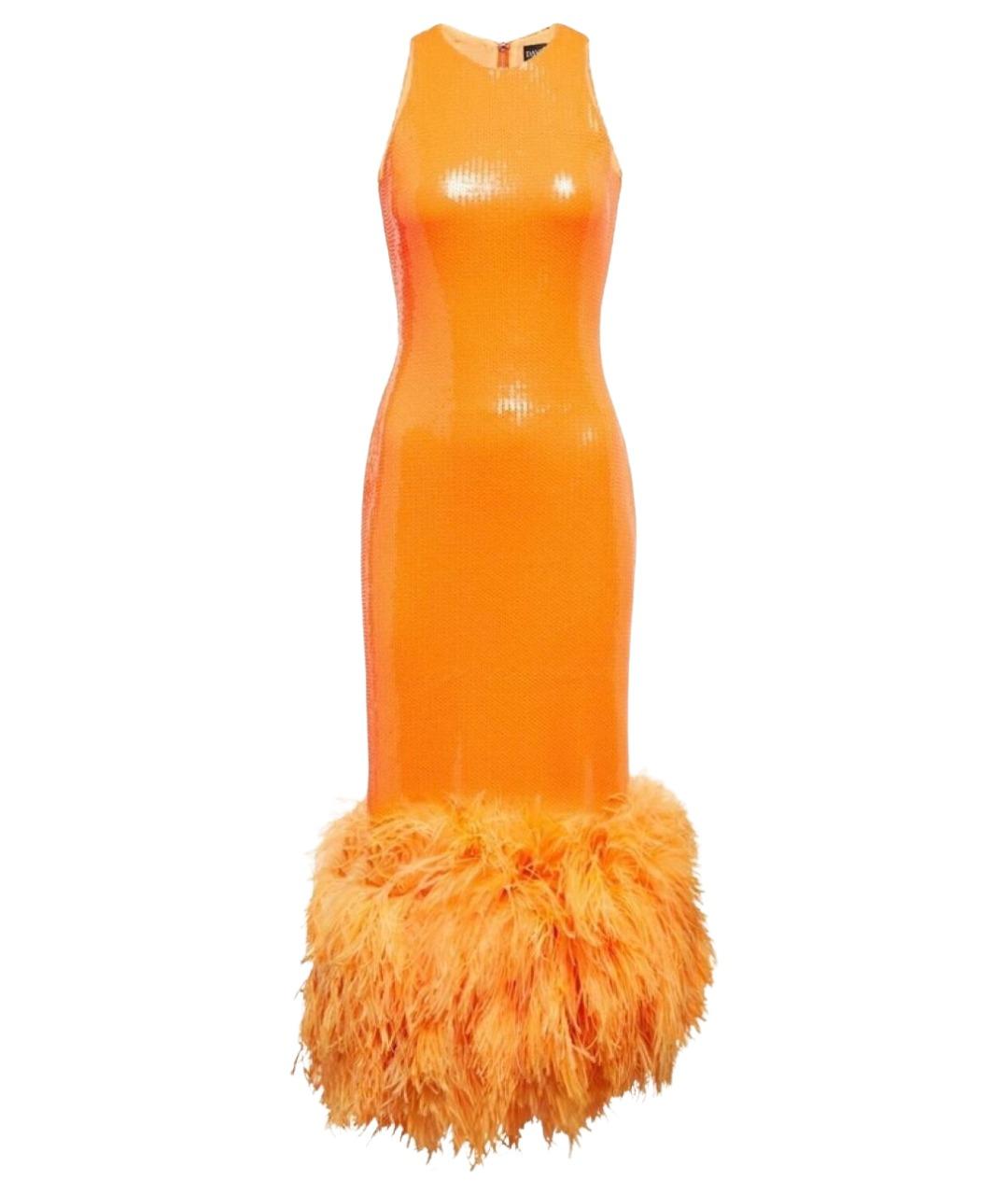 DAVID KOMA Оранжевое полиамидовое вечернее платье, фото 1