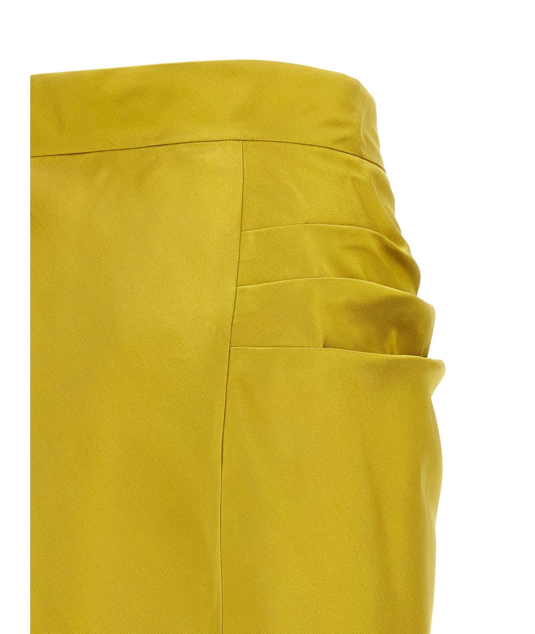 VALENTINO Зеленая шелковая юбка миди, фото 4