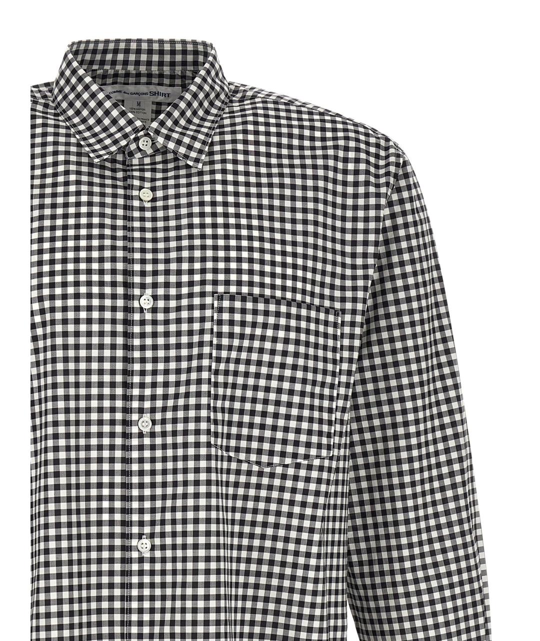 COMME DES GARÇONS SHIRT Черная хлопковая кэжуал рубашка, фото 3