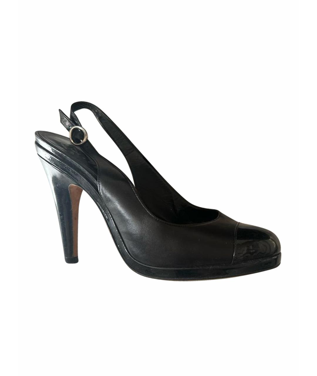 CHANEL Черные босоножки, фото 1