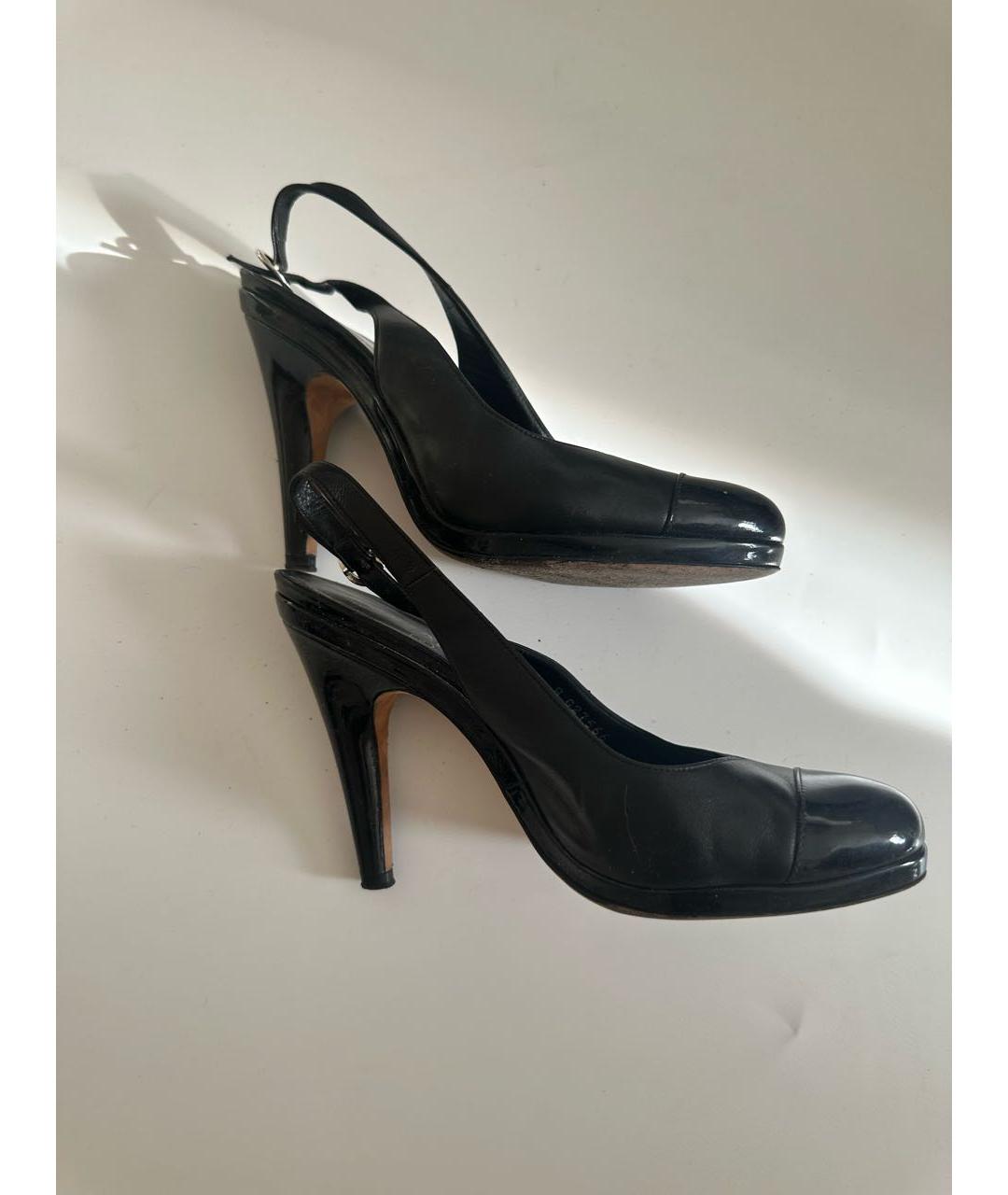 CHANEL Черные босоножки, фото 2