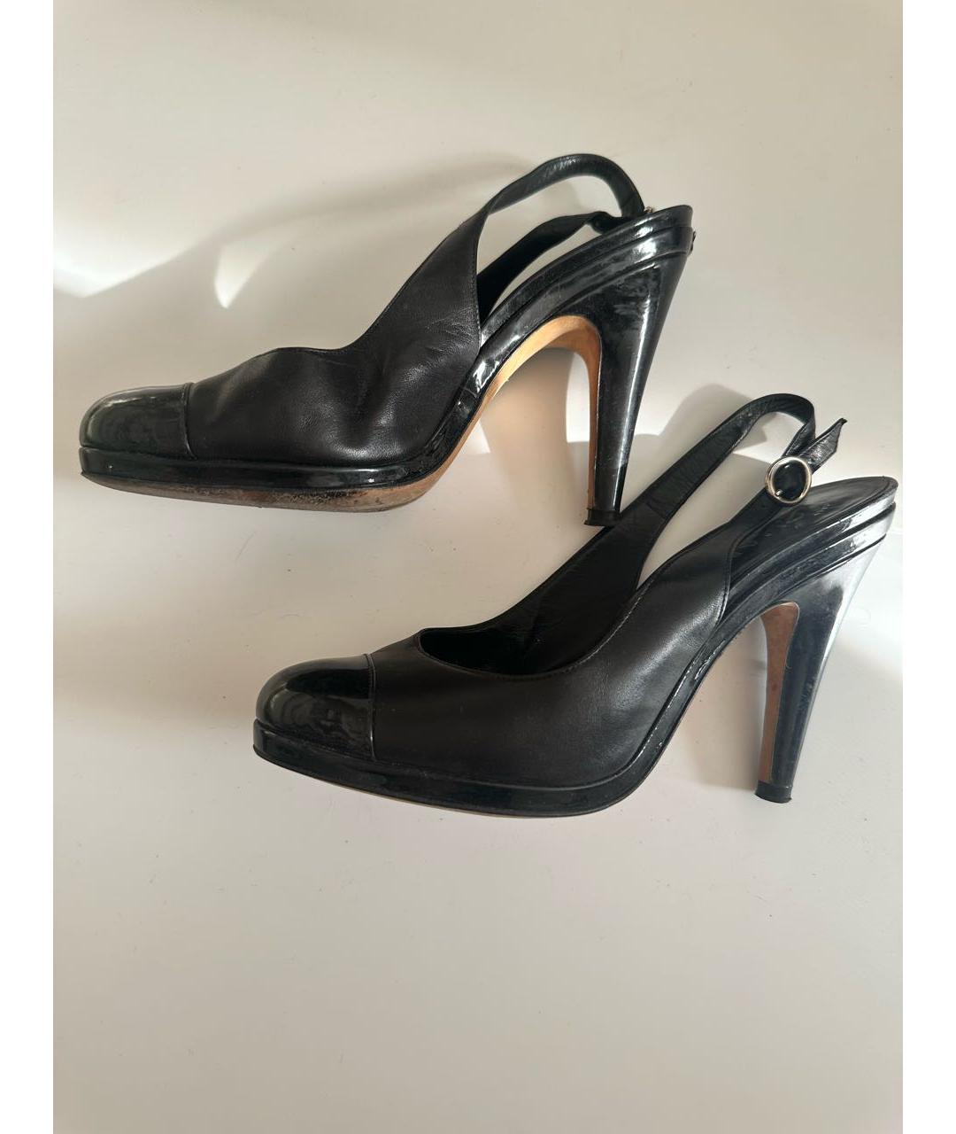 CHANEL Черные босоножки, фото 3