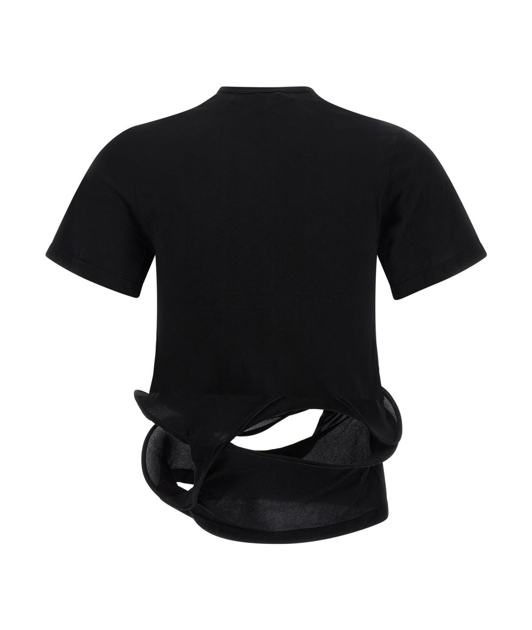 JUNYA WATANABE Черная полиамидовая футболка, фото 2