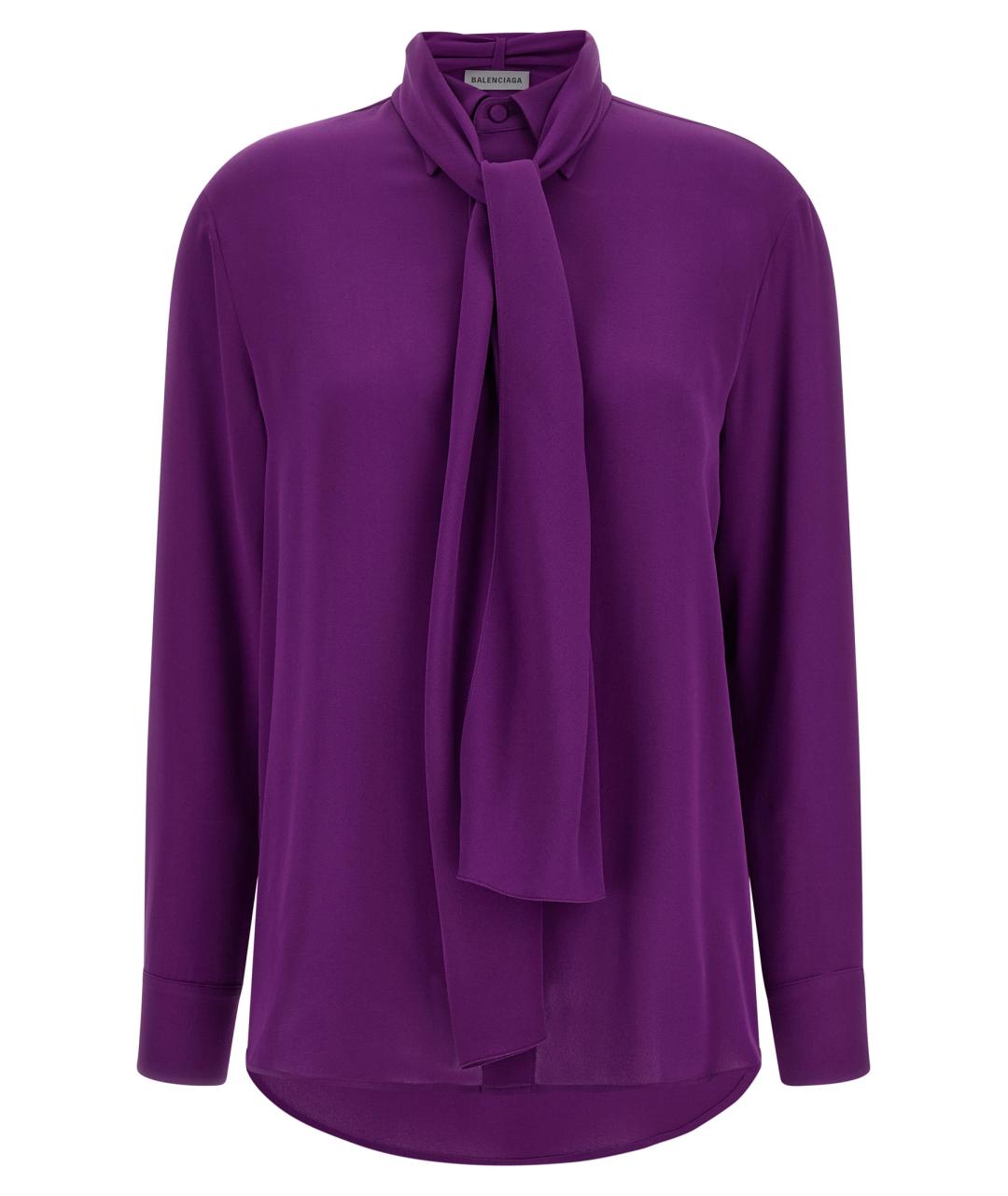 BALENCIAGA Фиолетовая шелковая блузы, фото 1